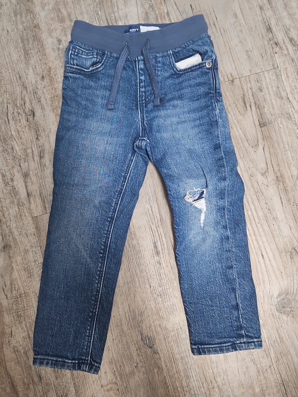 Old Navy Blue Drawstring Waist Toddler Jeans